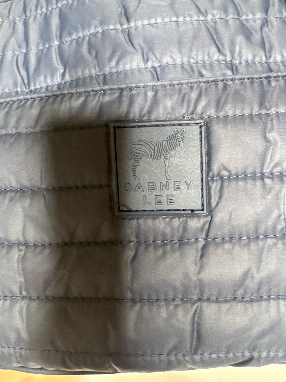 Dabney Lee Quilted puffy Navy Hanging Briefcase with Front Pocket & pouch travel - Picture 3 of 10